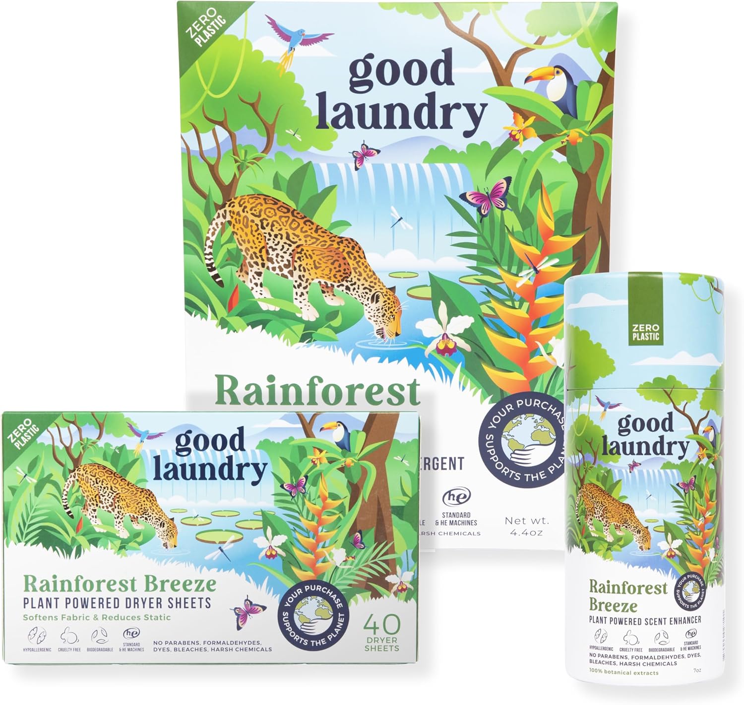 Rainforest-Breeze-Detergent-Sheets,-Scent-Booster,-&-Dryer-Sheet-Bundle-577