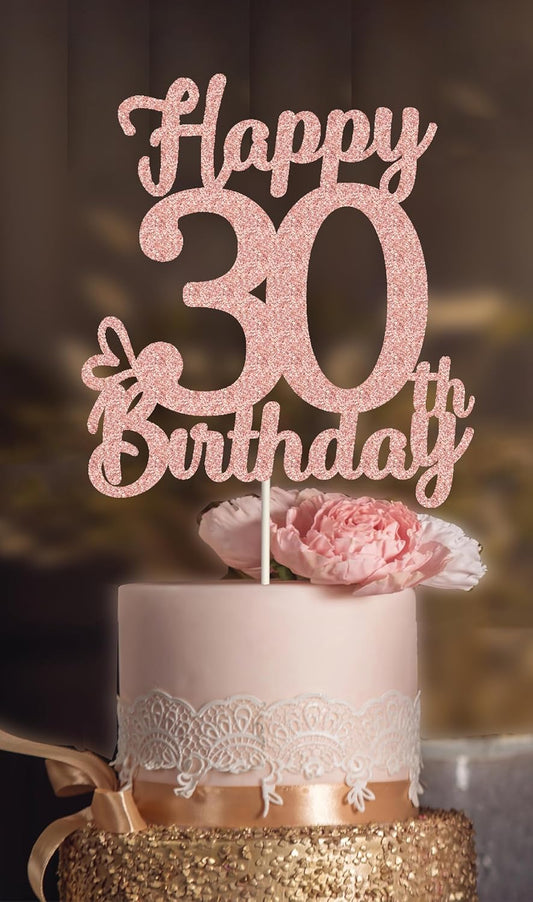 30th-birthday-decorations,-30th-Birthday-Cake-Toppers-Rose-4239