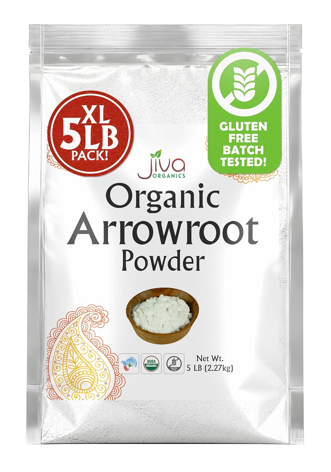 Jiva-Organics-Organic-Arrowroot-Flour-(Powder)-5-Pound-Bag---Raw,-Non-GMO,-Free---1027