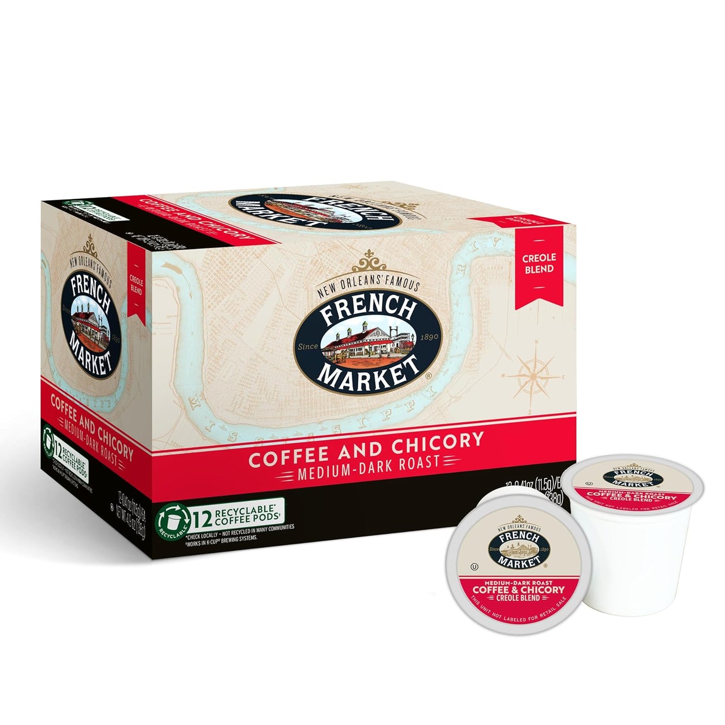 French-Market-Coffee-&-Chicory-Medium-Dark-Roast-Single-Serve-Coffee-Pods,-12ct-Box-2091