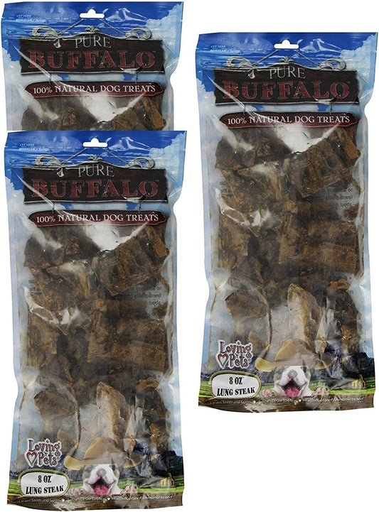 Pure-Buffalo-Lung-Steaks-Dog-Treat,-24-Ounce---1129