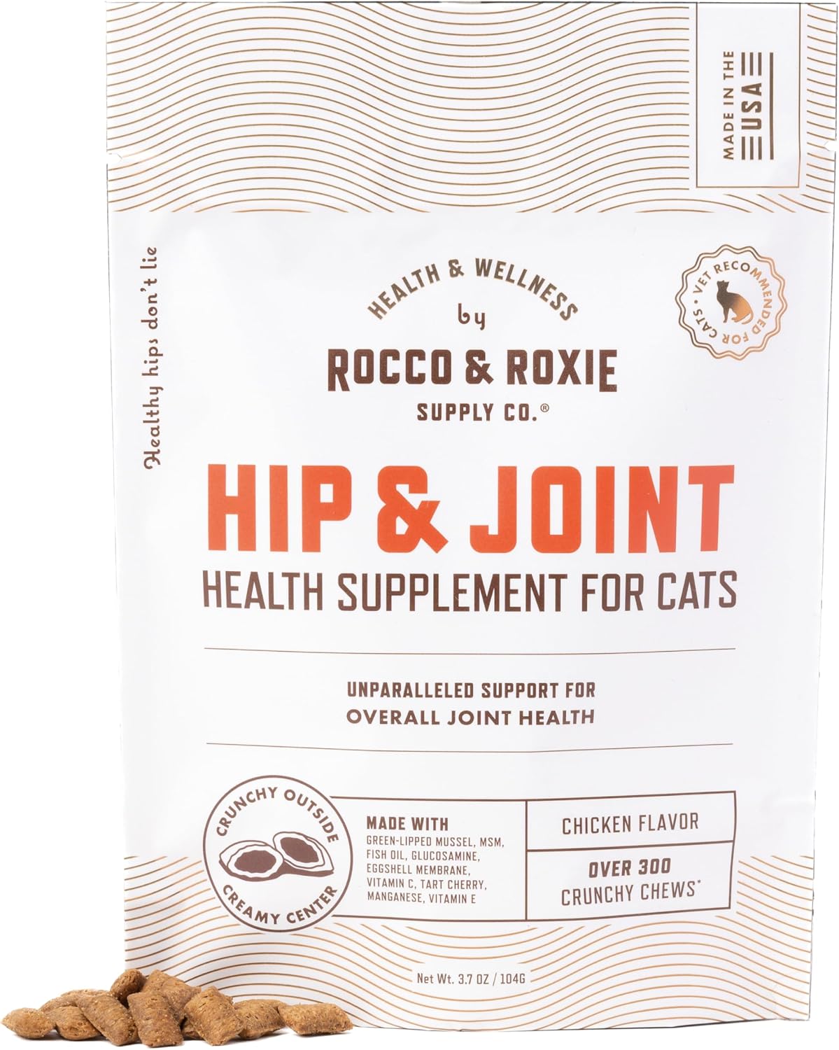 Rocco-&-Roxie-Senior-Cat-Hip-&-Joint-Chews,-Glucosamine,-Over-300ct-|-1381