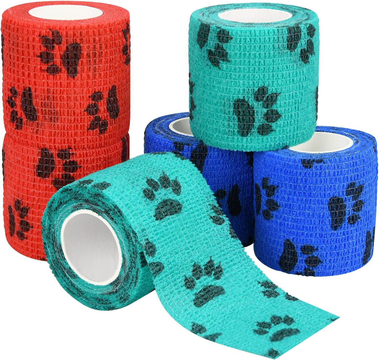 6pcs-2"-Self-Adhesive-Bandage-Wraps,-Paw-Prints-B-|-for-Dogs-Pet-1157