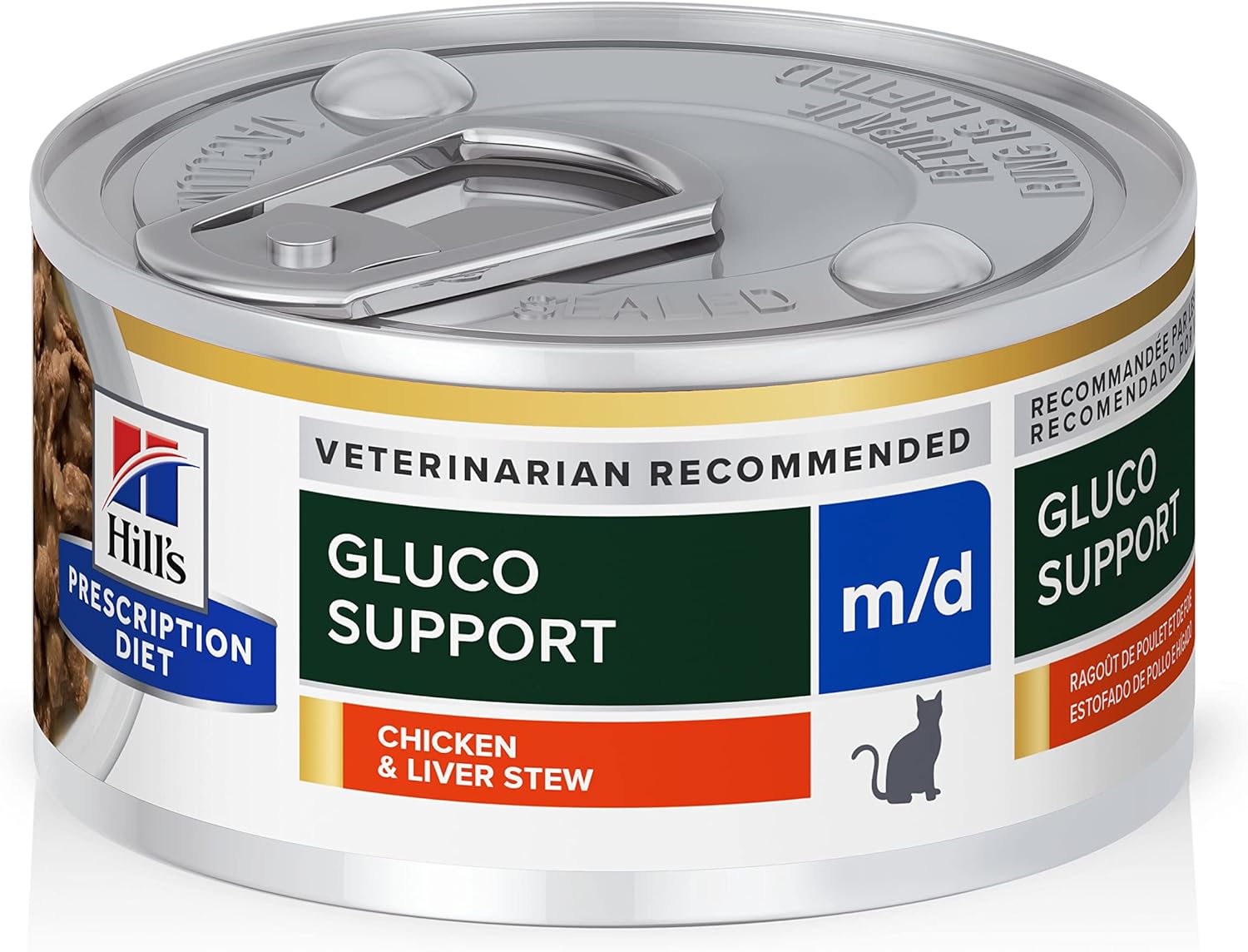 Hill's-Prescription-Diet-m/d-GlucoSupport-Wet-Cat-Food,-Chicken-&-Liver-Stew,-2.9-798