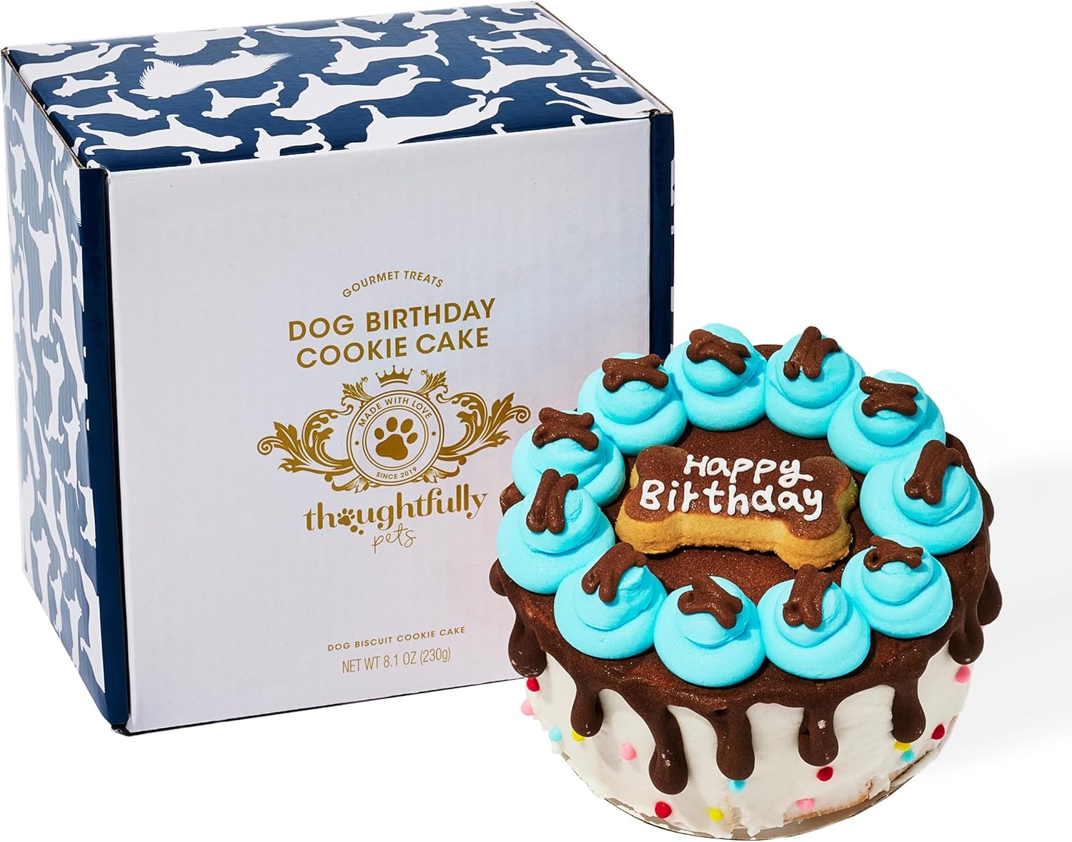 Thoughtfully-Pets,-Blue-Dog-Happy-Birthday-Mini-Cookie-Cake,-Blue,-Peanut-Flavored,-2014