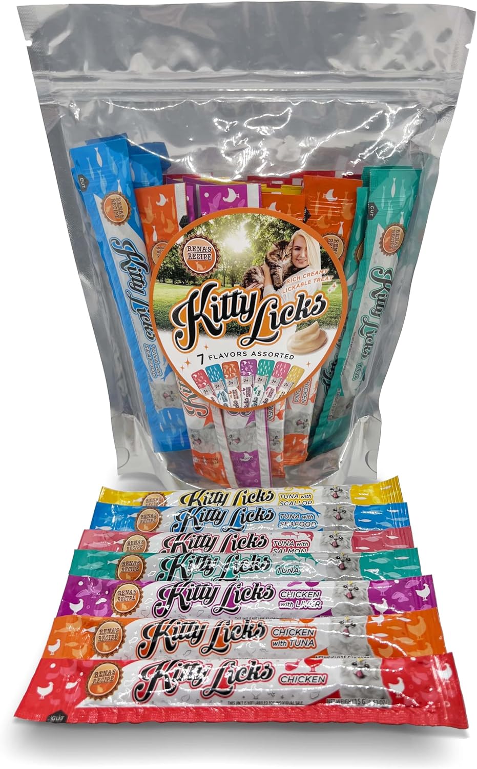 Rena's-Recipe-Kitty-Licks-Lickable-Cat-Treats-Variety-Pack,-28-Tubes-|-Creamy-purée-428