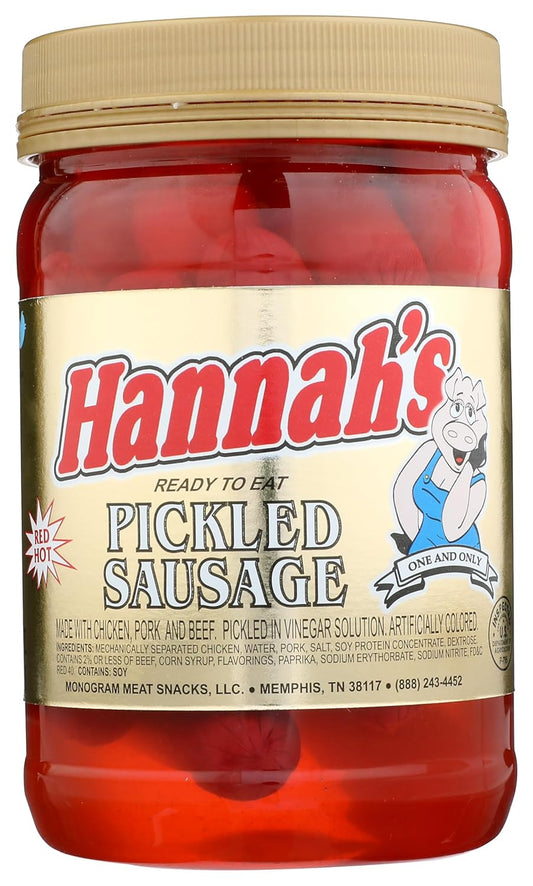 HANNAH'S-PICKLED-SAUSAGE-16oz.-JAR-----------------575