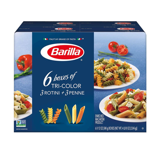 Barilla-Pasta,-Tri-Color-Penne-&-Tri-Color-Rotini,-12-1078