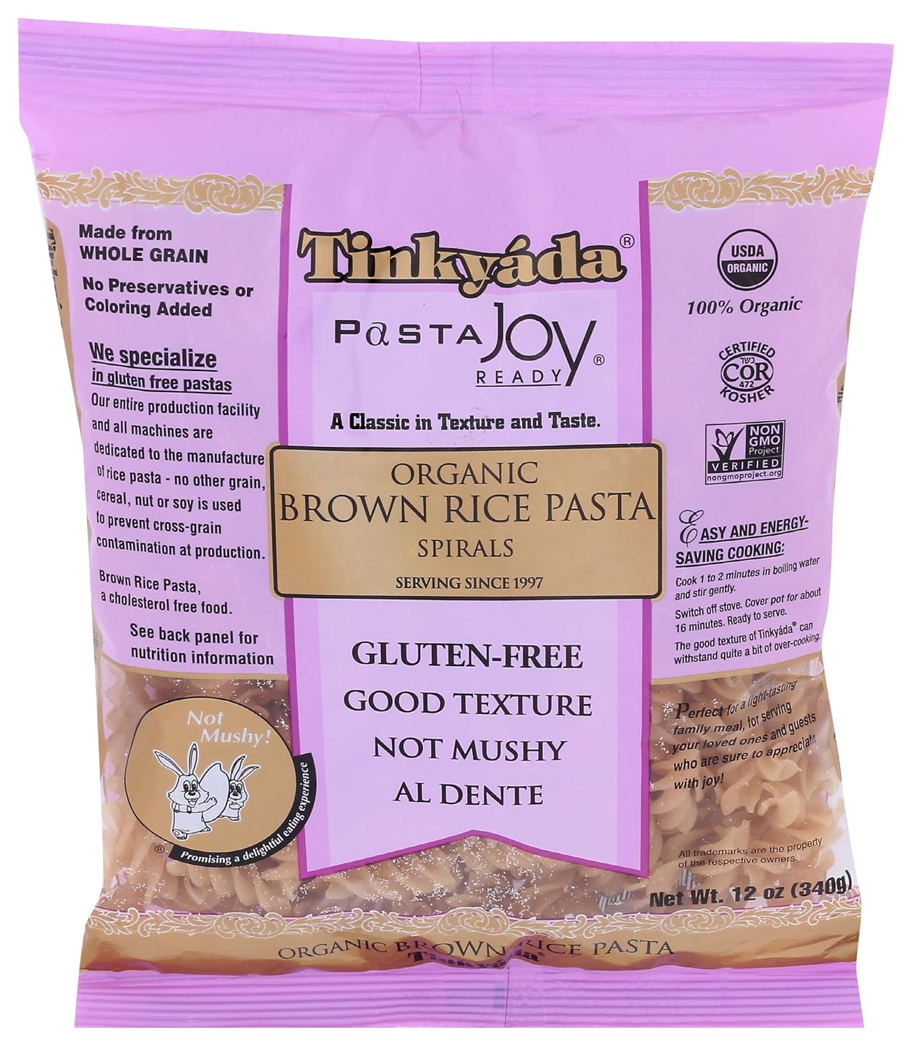 Tinkyada-Organic-Brown-Rice-Pasta,-Spirals,-12-Oz-----924