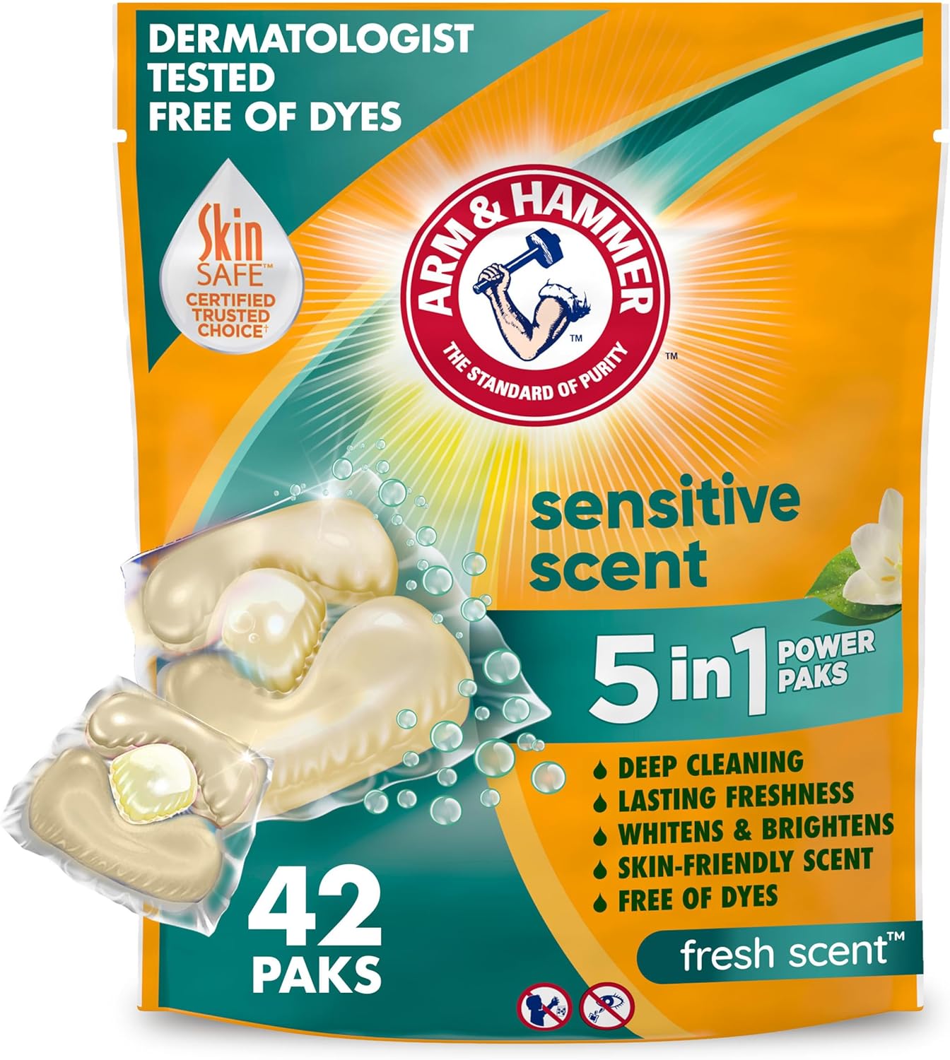 Arm-&-Hammer-Sensitive-Fresh-Scent-5-IN-1-Power-Paks,-42-count---1605