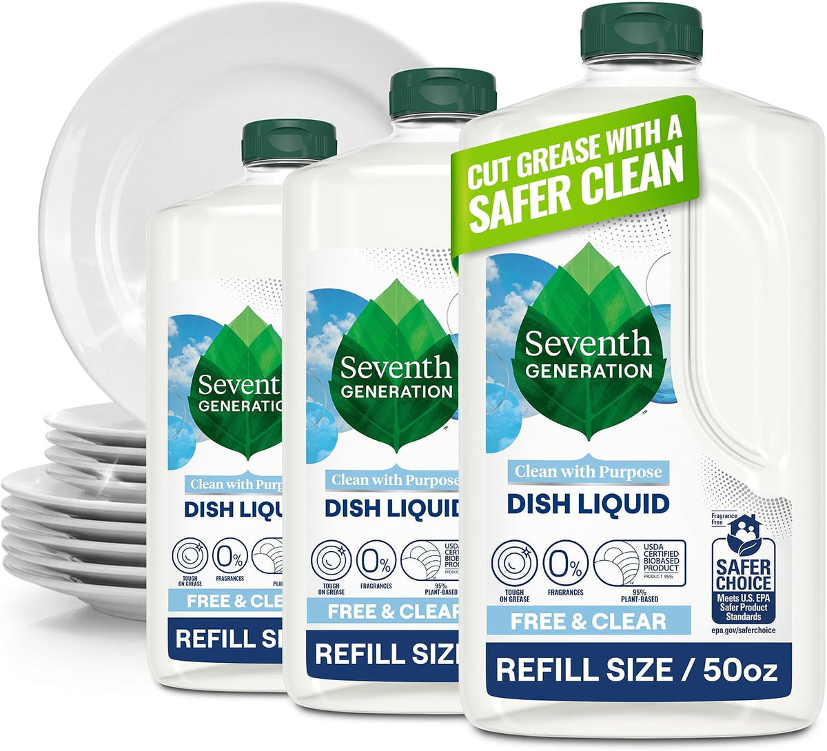 Seventh-Generation-Dish-Soap-Refill,-Free-&-Clear,-50-oz,-Pack-of-366