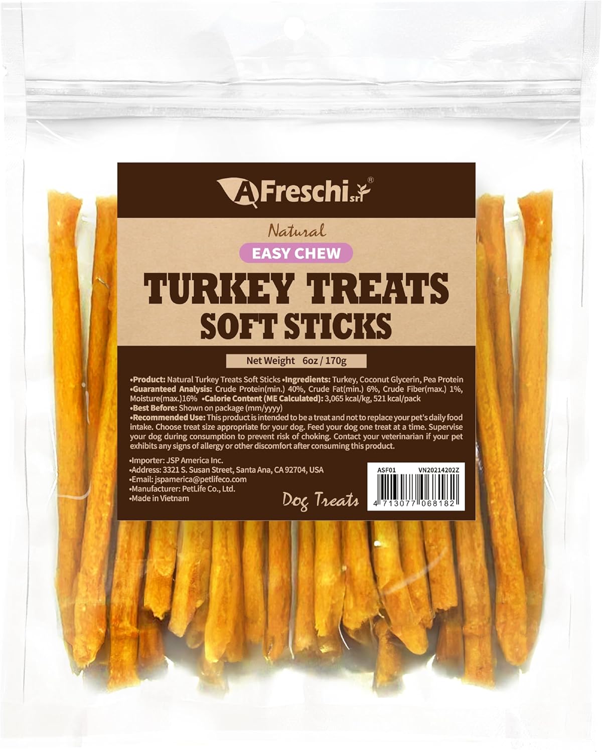Afreschi-Soft-Turkey-Stick-Dog-Treats-–-6oz,-3883