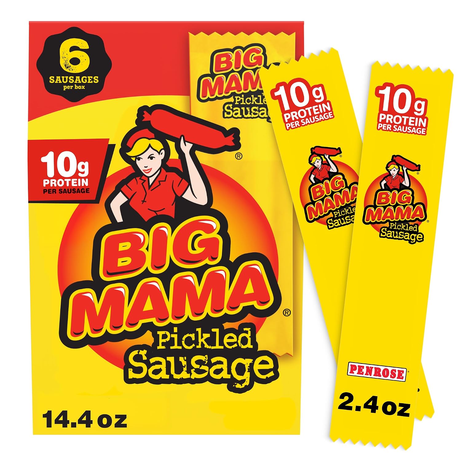 Penrose-Big-Mama-Pickled-Sausages,-2.4-oz.,-6-Pack--------1827