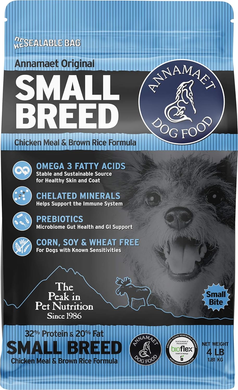 Annamaet-Original-Small-Breed-Formula-Dry-Dog-Food,-(Chicken-&-Brown-Rice),-4-lb-1351