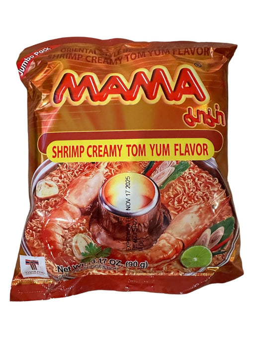 Mama-Instant-Noodle,-cremoso-sabor-picante-Tom-Yum,-3.17-onzas--(paquete-40