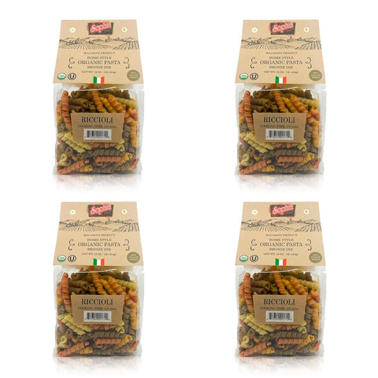 Sophia-Foods-Four-Color-Bronze-Dye-Riccioli-Pasta,-1lb-Bag---19