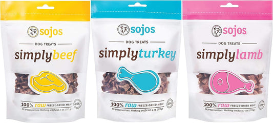 Sojos-1-Raw-Freeze-Dried-Meat-Treats-for-Dogs---3-Flavor-Bundle:-966