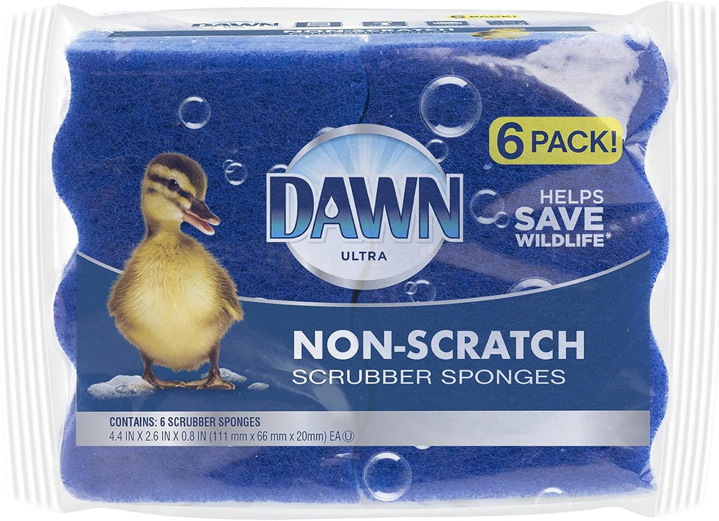 Dawn-Non-Scratch-Kitchen-Dish-Sponges,-Blue-(Pack-of-6)---3150