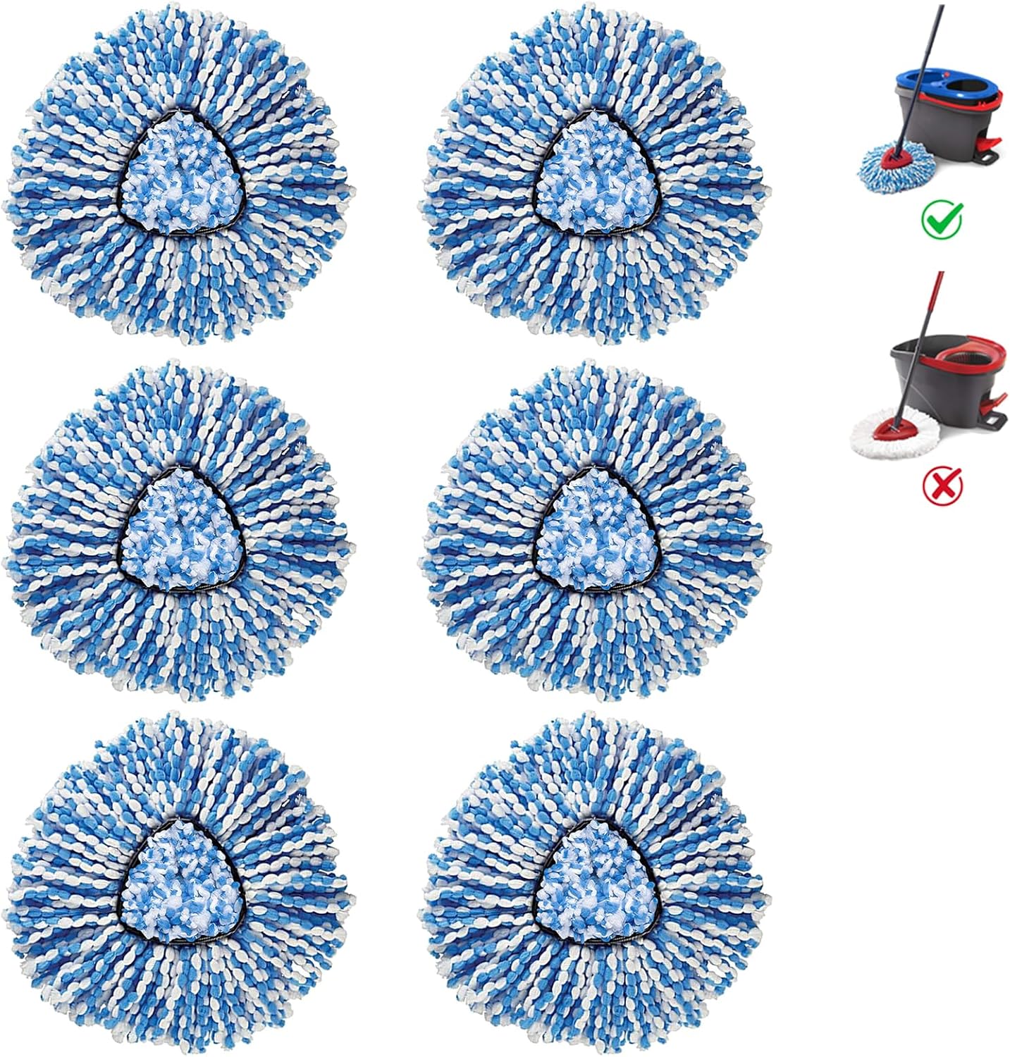 2-Tank-Mop-Heads-Replacements-for-O-Ceda-RinseClean-Dual-System,-Microfiber-Refills,-Easy-Cleaning-Mop-Repalce-327