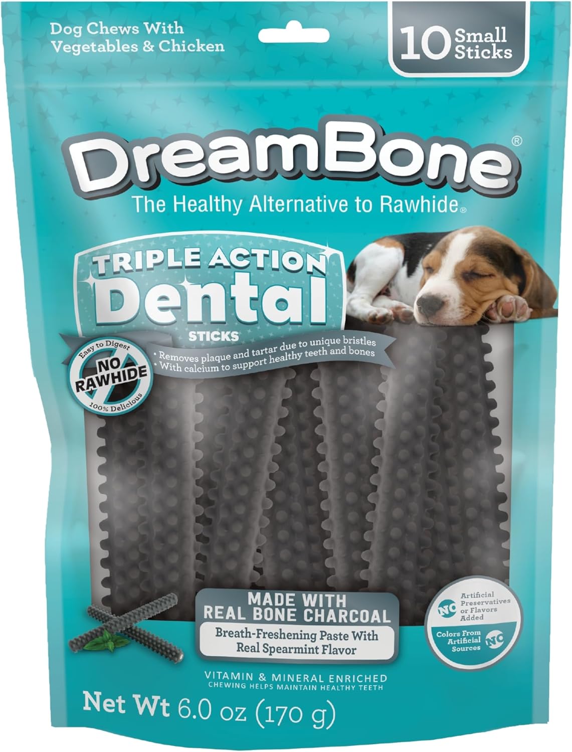 Triple-Action-Dental-Sticks-Charcoal,-10-Count,-Rawhide-Free-2774