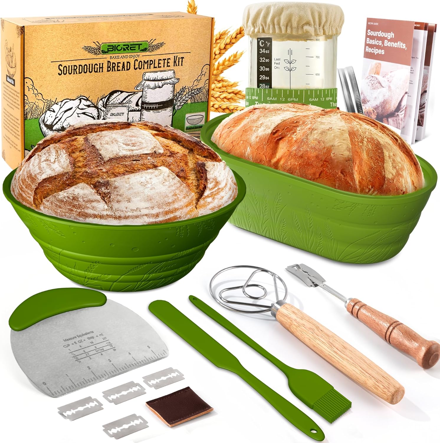 Sourdough-Bread-Baking-Supplies-34-OZ-Sourdough-starter-kit-with-2-Bread-Basket-Green-1844