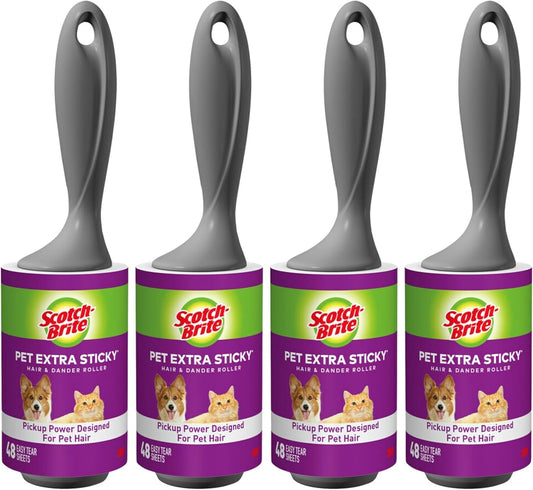 Scotch-Brite-Pet-Hair-Pickup-Extra-Sticky-Lint-Roller,-Designed-for-3862