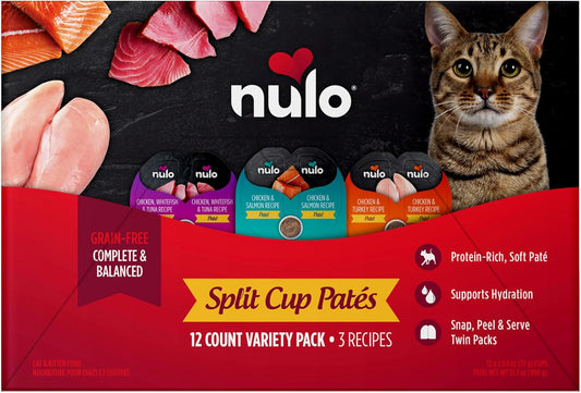 Nulo-Split-Cup-Pates-Variety-Pack-Grain-Free-Wet-Cat-Food,-2.64-oz-Cup,-477