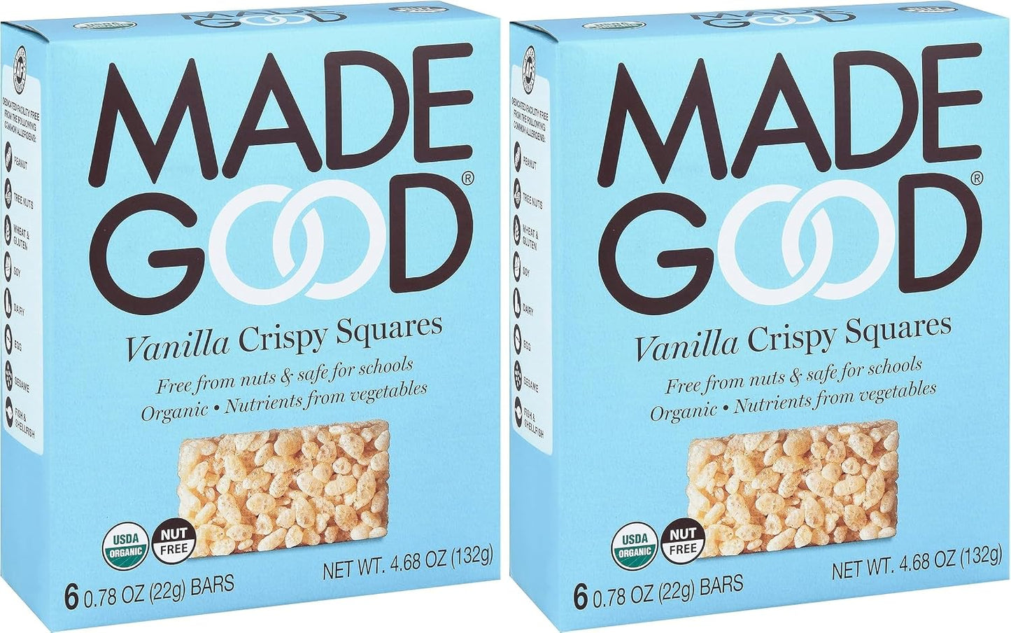 MadeGood-Vanilla-Crispy-Squares,-6-Healthy-Snacks,-0.78oz---Pack-of--2----437