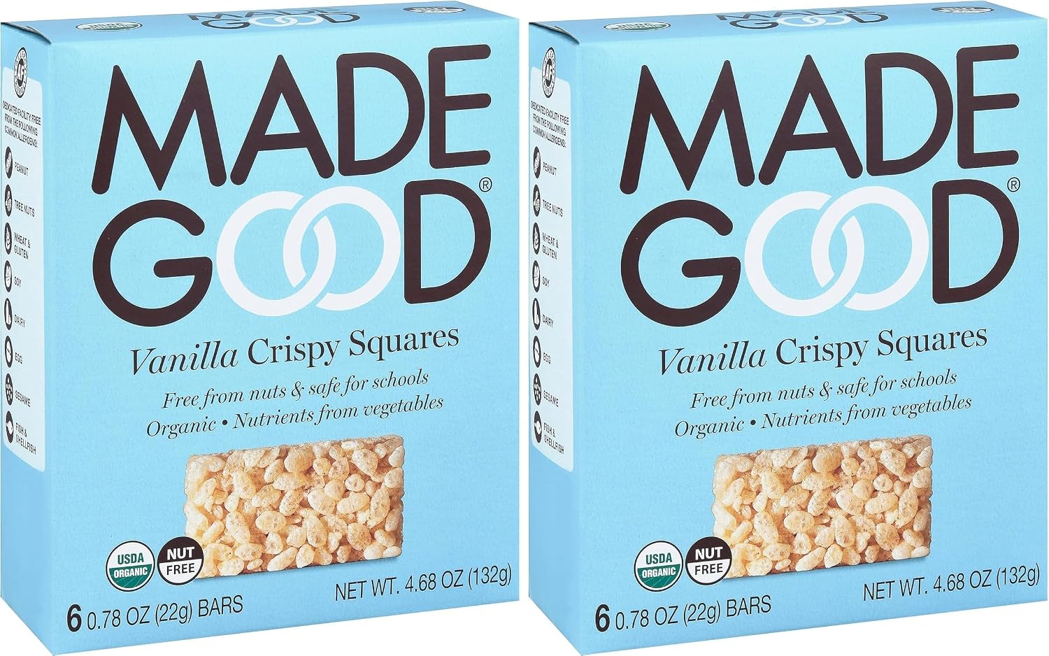 MadeGood-Vanilla-Crispy-Squares,-6-Healthy-Snacks,-0.78oz---Pack-of--2----437