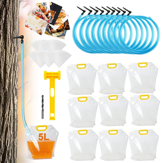 Maple-Syrup-Tree-Tapping-Kit-with-Bags,-10-Maple-Sap-Taps,-10-Grade-Tubing,-680