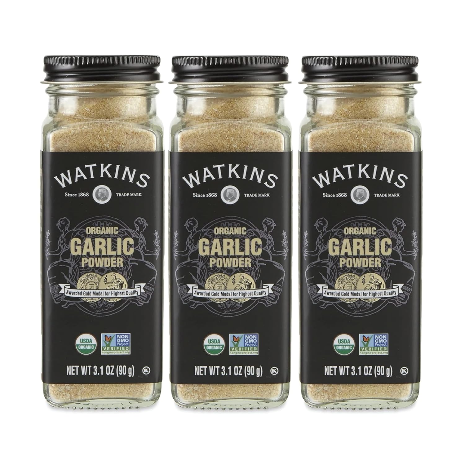 Watkins-Gourmet-Organic-Spice-Jar,-Garlic-Powder,-3.1-Ounce-Jar,-3-Count-578