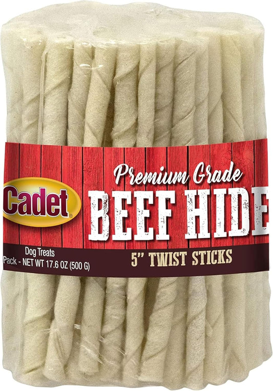 Cadet-Premium-Grade-Beef-Hide-for-Dogs,-Long-Lasting-Rawhide-Twist-Sticks,-1354