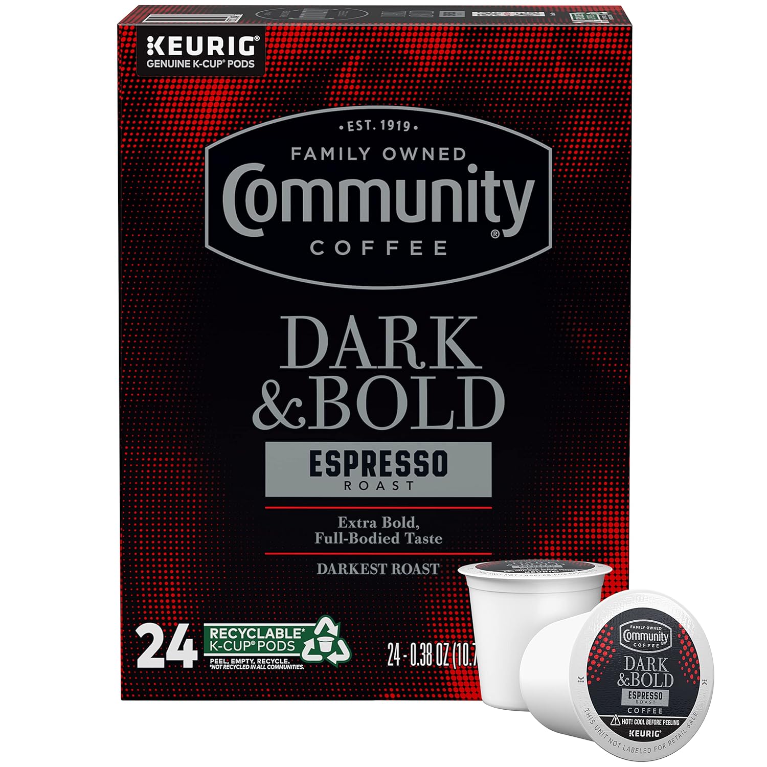 Community-Coffee-Dark-&-Bold-Espresso-Roast-24-Count-Coffee-Pods,-Compatible-with-2806