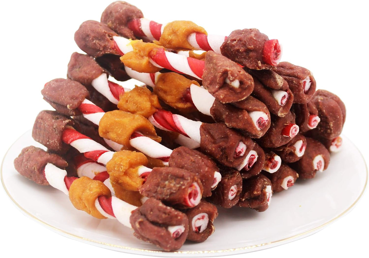 Dog-Treats-Training-Snacks-Triple-Flavored-Rawhide-Dog-Kabobs-1lb/454g---1806