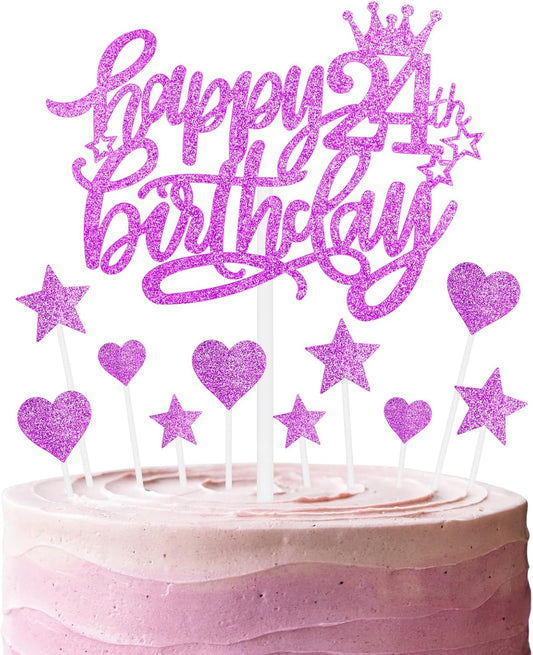 Hot-Pink-Girl-Happy-24th-Birthday-Cake-4214
