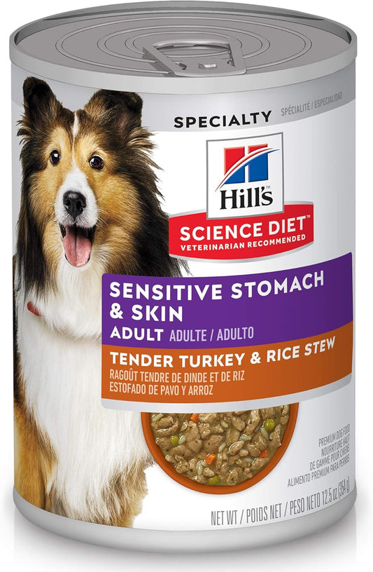Hill's-Science-Diet-Adult-46174-Sensitive-Stomach-&-Skin-Wet-Dog-Food,-Turkey-2588