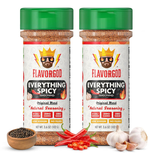 Everything-Spicy-Condiing-Mix,-2-botellas-de-Flavor-God---de-1128