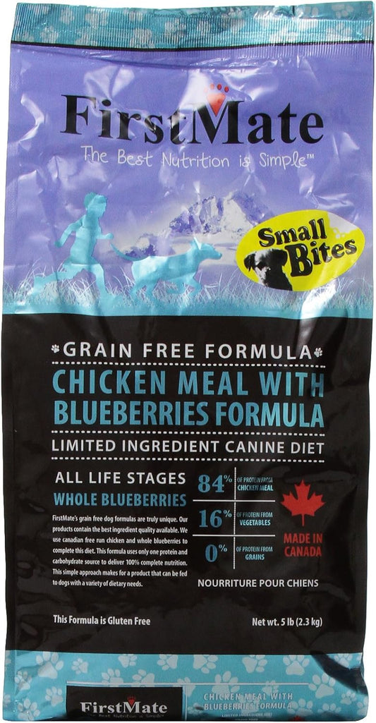 Firstmate-Pet-Foods-Chicken-With-Blueberries-Small-Bites,-5-Pounds,-Grain-Free-Dry-Dog-789