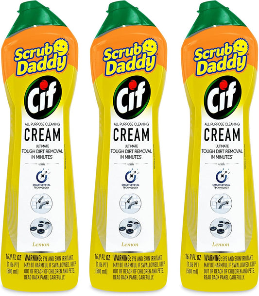 Scrub-Daddy-Cif-Cream-All-Purpose-Cleaner,-Lemon---Multi-Surface-Household-Cleaning-Cream-for-393