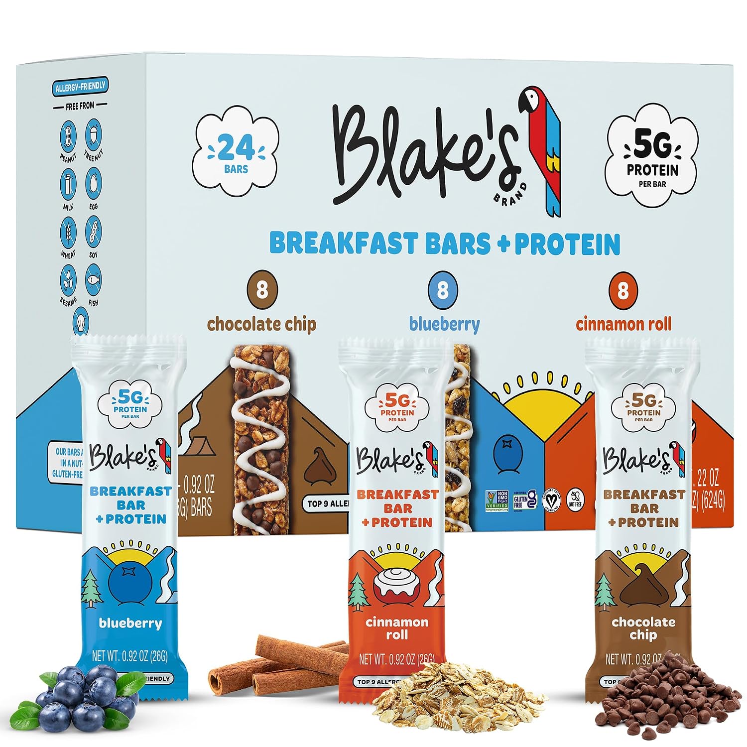 Blake’s-Breakfast-Bars-+-5g-Protein-Variety-Pack-24-Count,-Gluten--Free-|-Nut-·-907