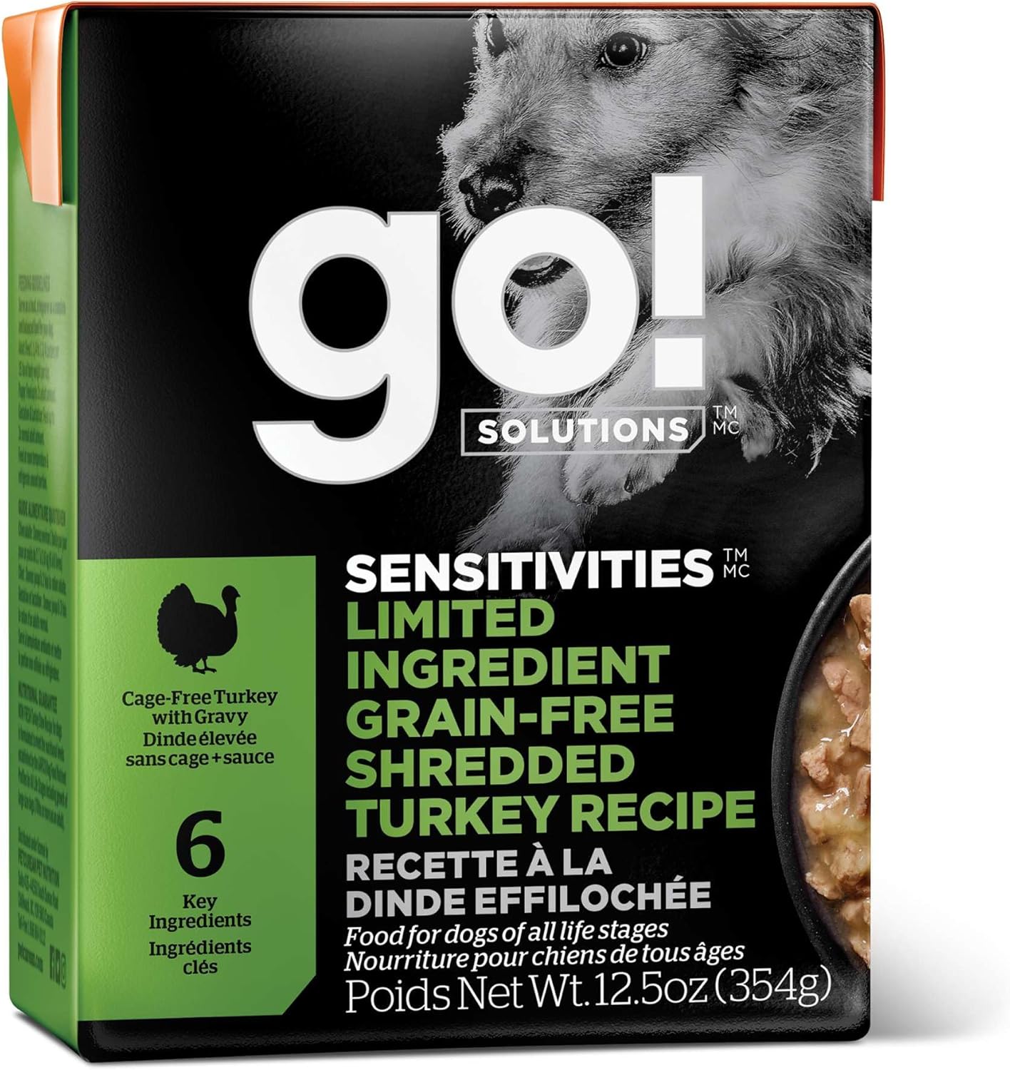 Go!-Solutions-Sensitivities-Limited-Ingredient-Grain-Free-Shredded-Turkey,-Chicken-Free,-Soft-Wet-Dog-Food-700
