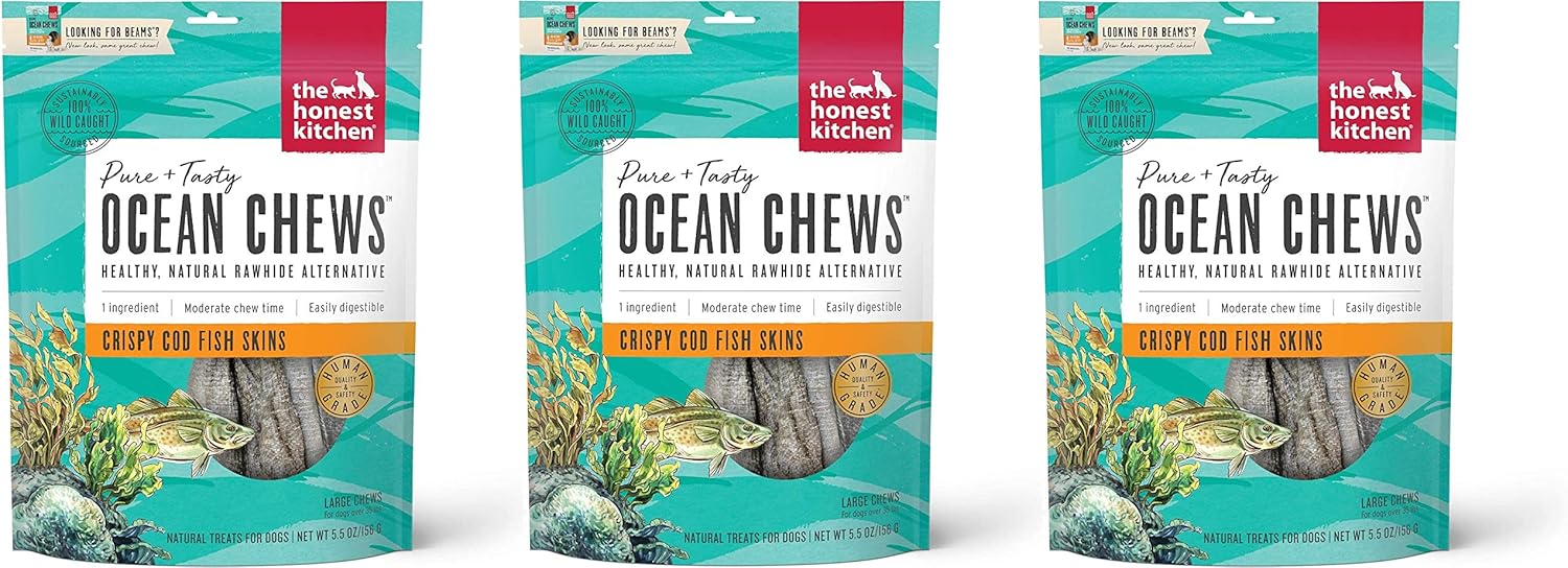 The-Honest-Kitchen-3-Pack-of-Crispy-Cod-Fish-Skins-Ocean-Single-Ingredient-1817