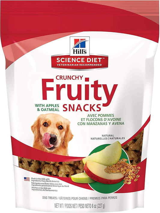 Hill's-Natural-Fruity-Snacks,-Crunchy-Dog-Treats,-Apples-&-Oatmeal,-8-Bag-2600