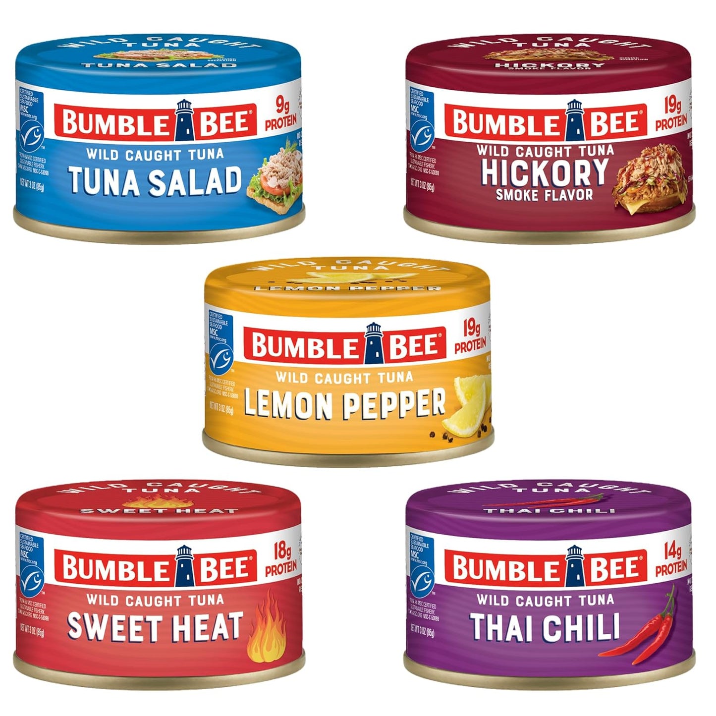 Bumble-Bee-Snackers-Sampler-Bundle---5-Pack-of-3-oz-Easy-Open-Cans-562