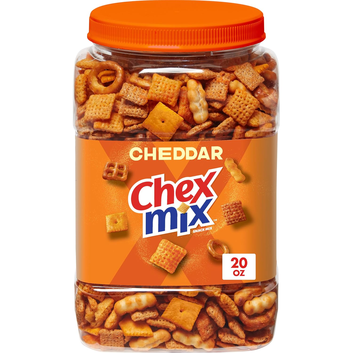 Chex-Mix-Cheddar-Snack-Mix,-Resealable-Tub,-20-oz-|-Corn--&-Wheat-Chex,-Cheese-2714