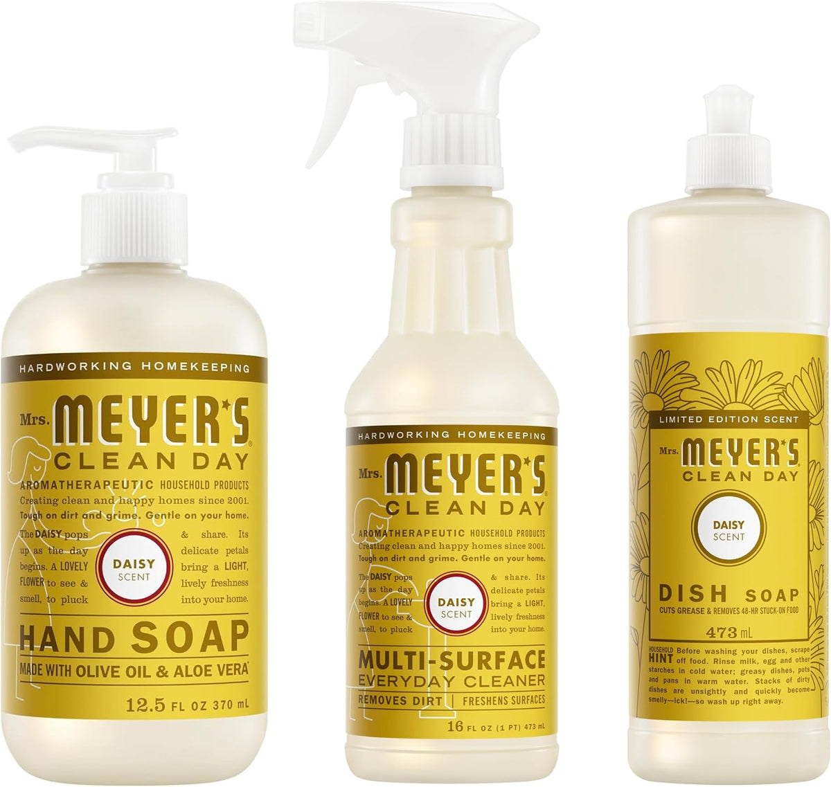 Mrs.-MEYER'S-Kitchen-Set,-Dish-Soap,-Hand-Soap,-and-Multi-Surface-Cleaner,-3-17