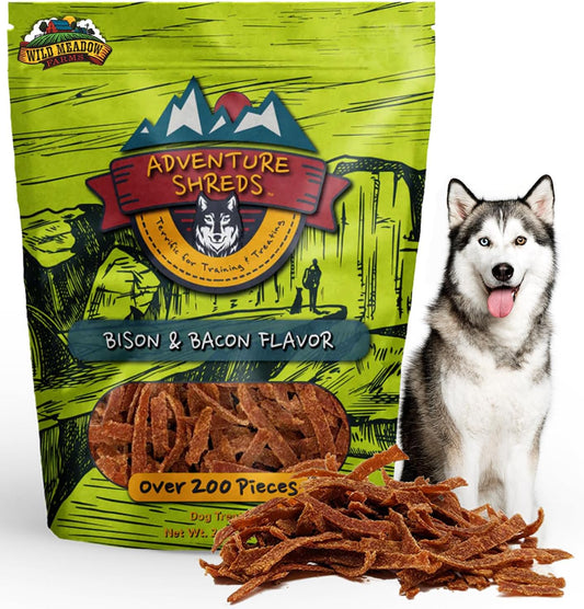 Adventure-Shreds-Bison-&-Bacon-Dog-Treats,-Soft-2155