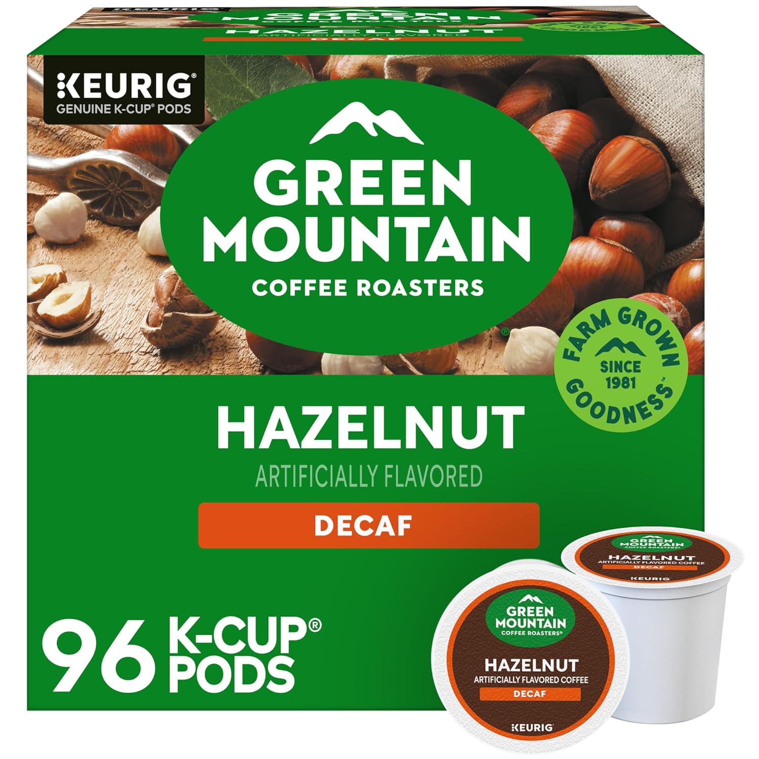 Green-Mountain-Coffee-Roasters-Hazelnut-Decaf,-Keurig-Single-Serve-K-Cup-Pods,-Light-Roast,-96-2893