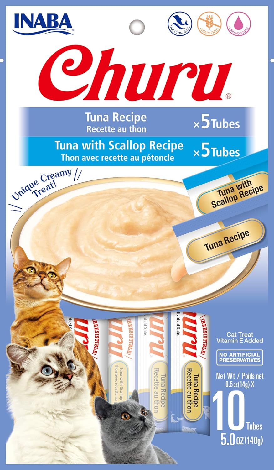 Churu-Cat-Treats,-Grain-Free,-Lickable,-Squeezable-Creamy-Purée-Treat/Topper-3