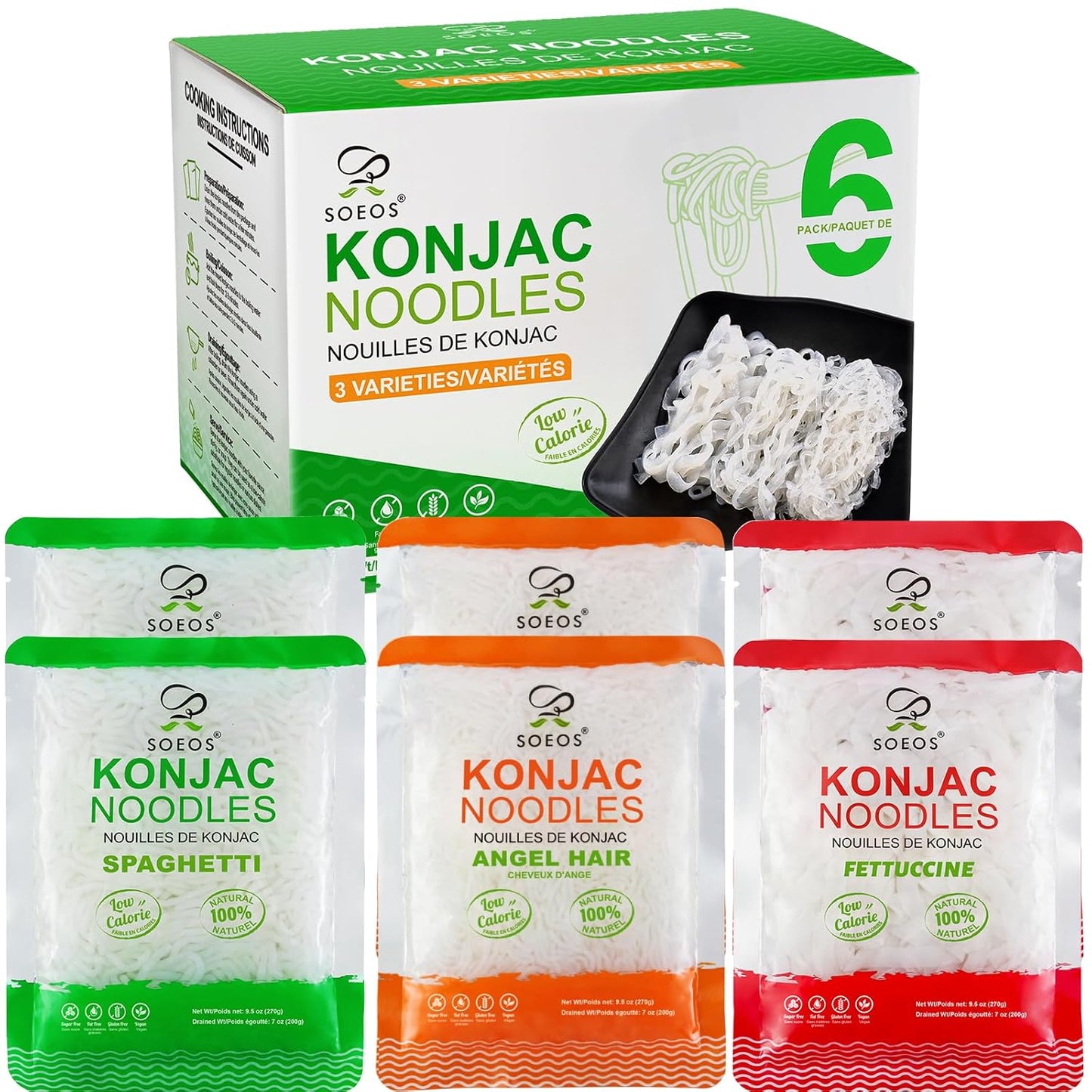Soeos-Konjac-Noodles,-Shirataki-Noodle,-8.8-oz-(250-g)*6-Low-1089